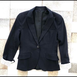 Theory fitted navy cotton blazer. Size 2.